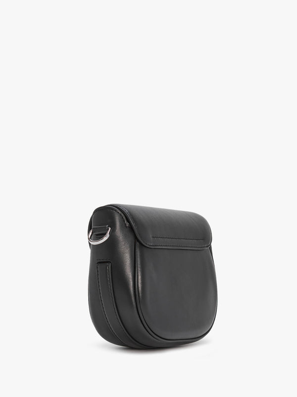 The J Marc Small Black Leather Saddle Bag