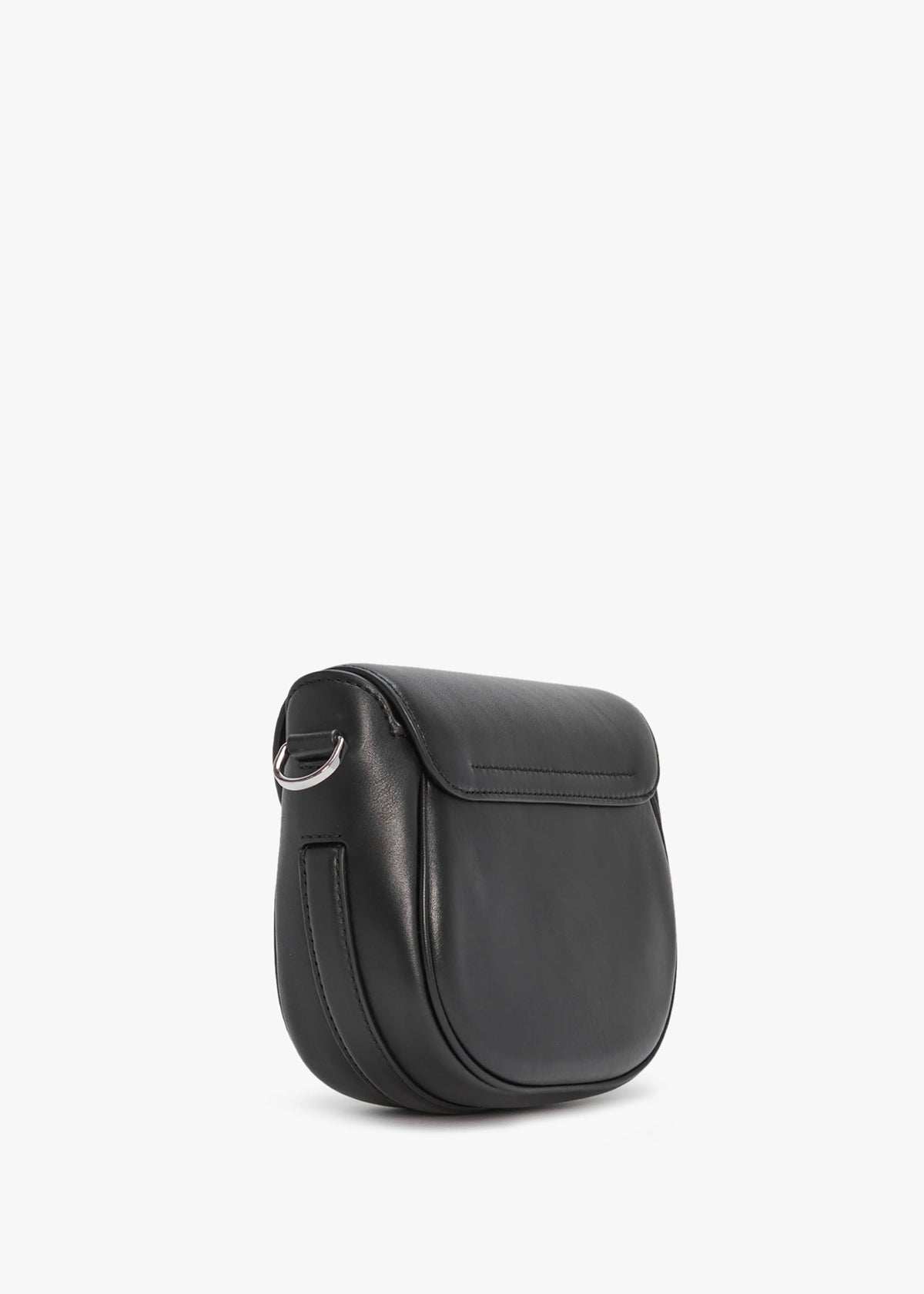 The J Marc Small Black Leather Saddle Bag