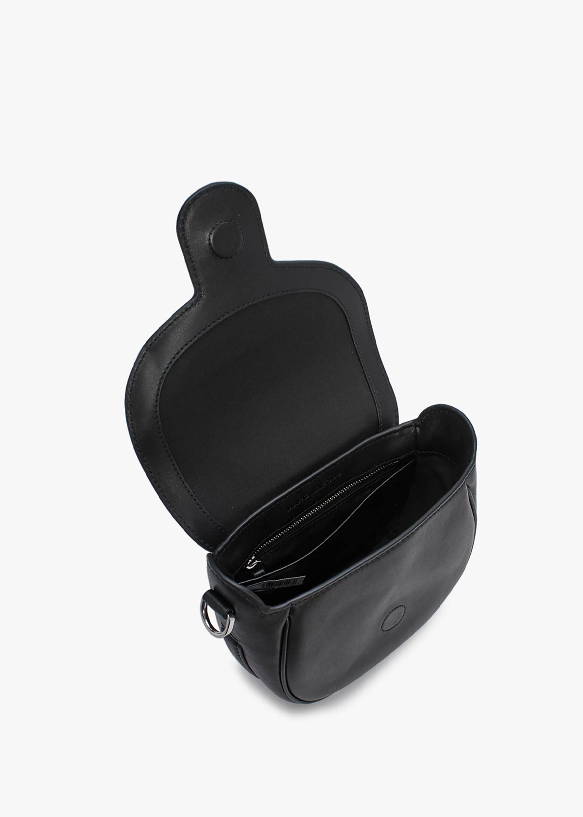 The J Marc Small Black Leather Saddle Bag