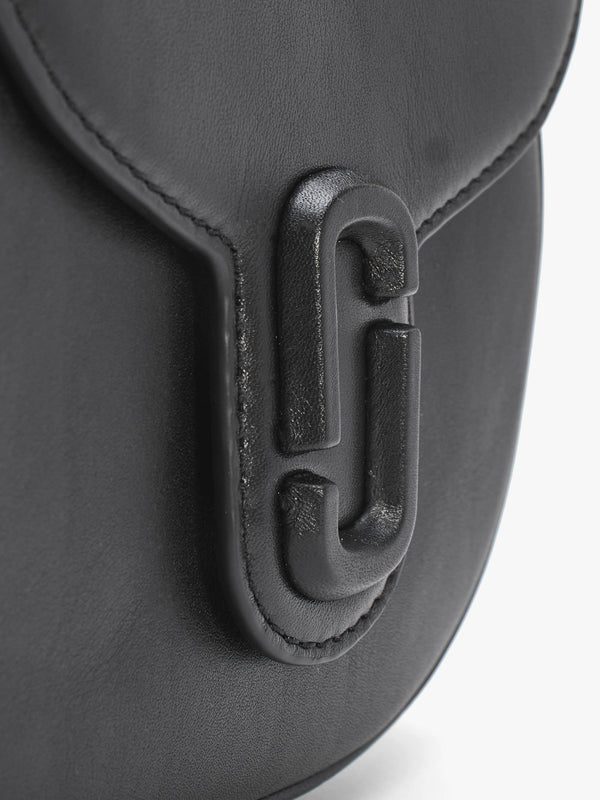 The J Marc Small Black Leather Saddle Bag