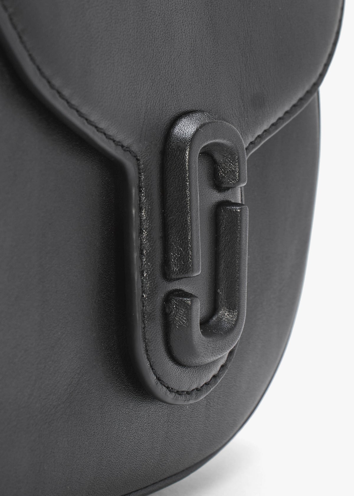 The J Marc Small Black Leather Saddle Bag