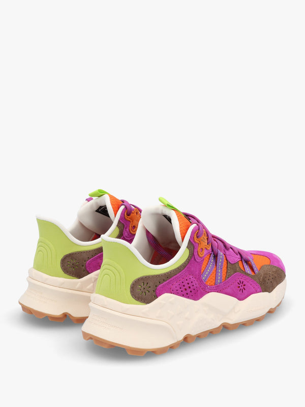 Women's Tiger Hill Burgundy Lime Suede/Nylon Mesh Trainers