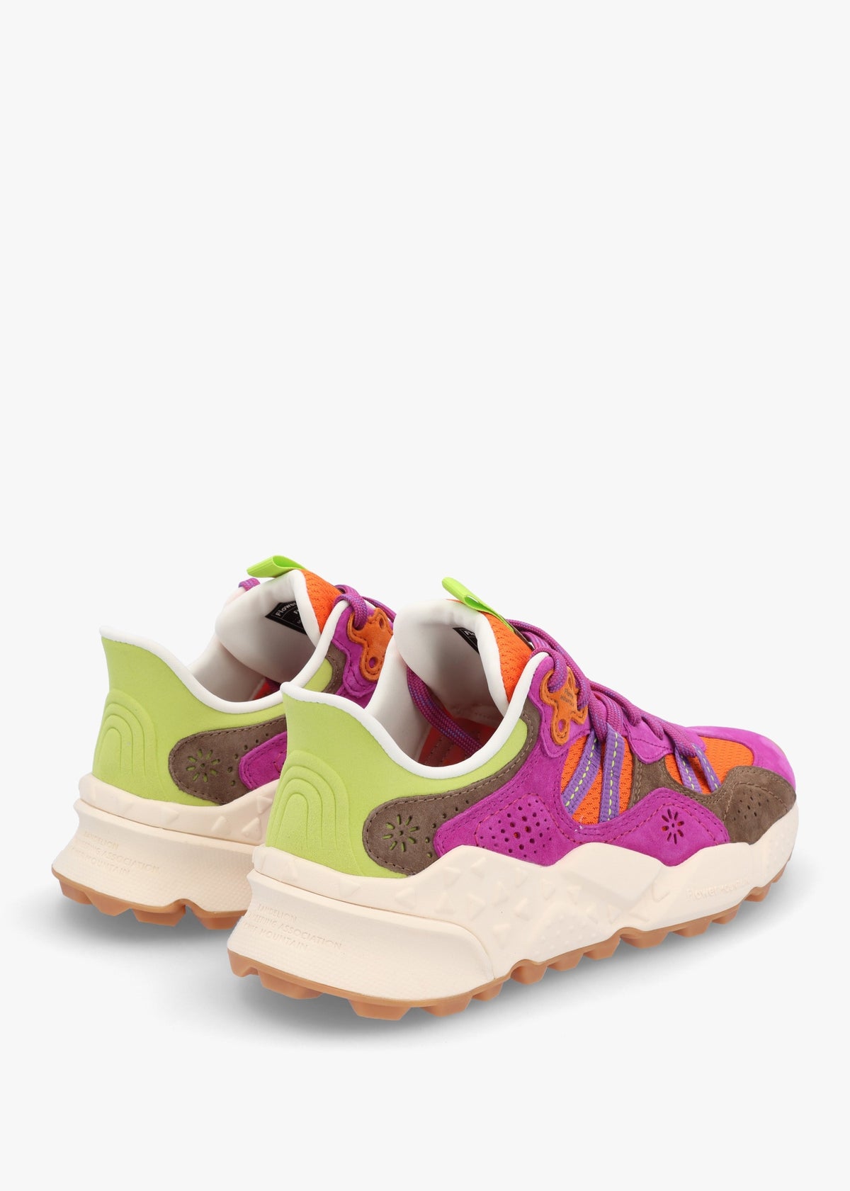 Women's Tiger Hill Burgundy Lime Suede/Nylon Mesh Trainers