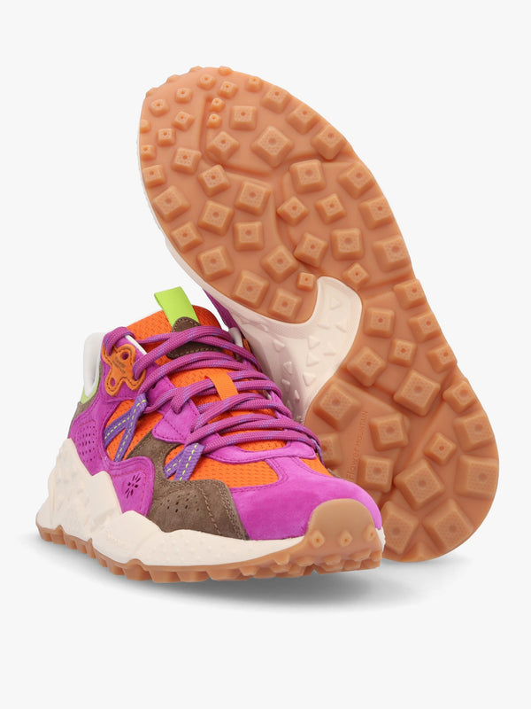 Women's Tiger Hill Burgundy Lime Suede/Nylon Mesh Trainers