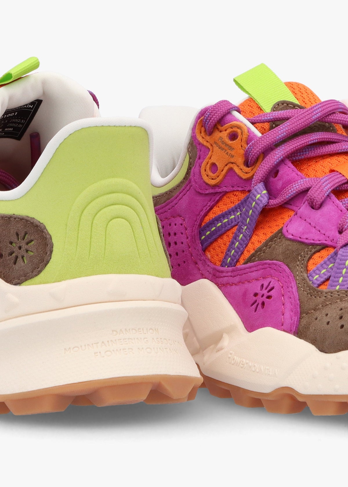 Women's Tiger Hill Burgundy Lime Suede/Nylon Mesh Trainers