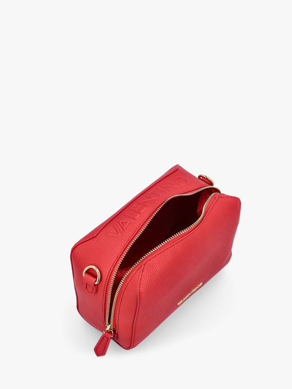 Pattie Haversack Pebbled Rosso Cross-Body Bag