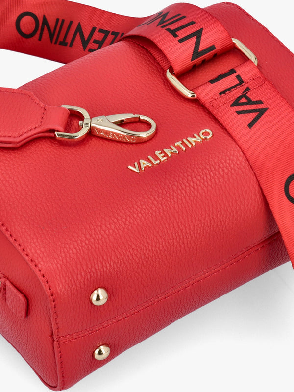 Pattie Haversack Pebbled Rosso Cross-Body Bag