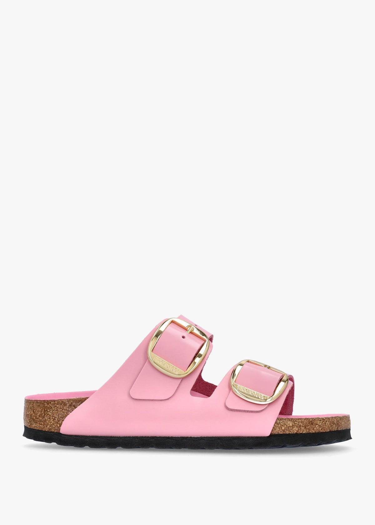 Arizona Big Buckle High Shine Fondant Two Bar Mules