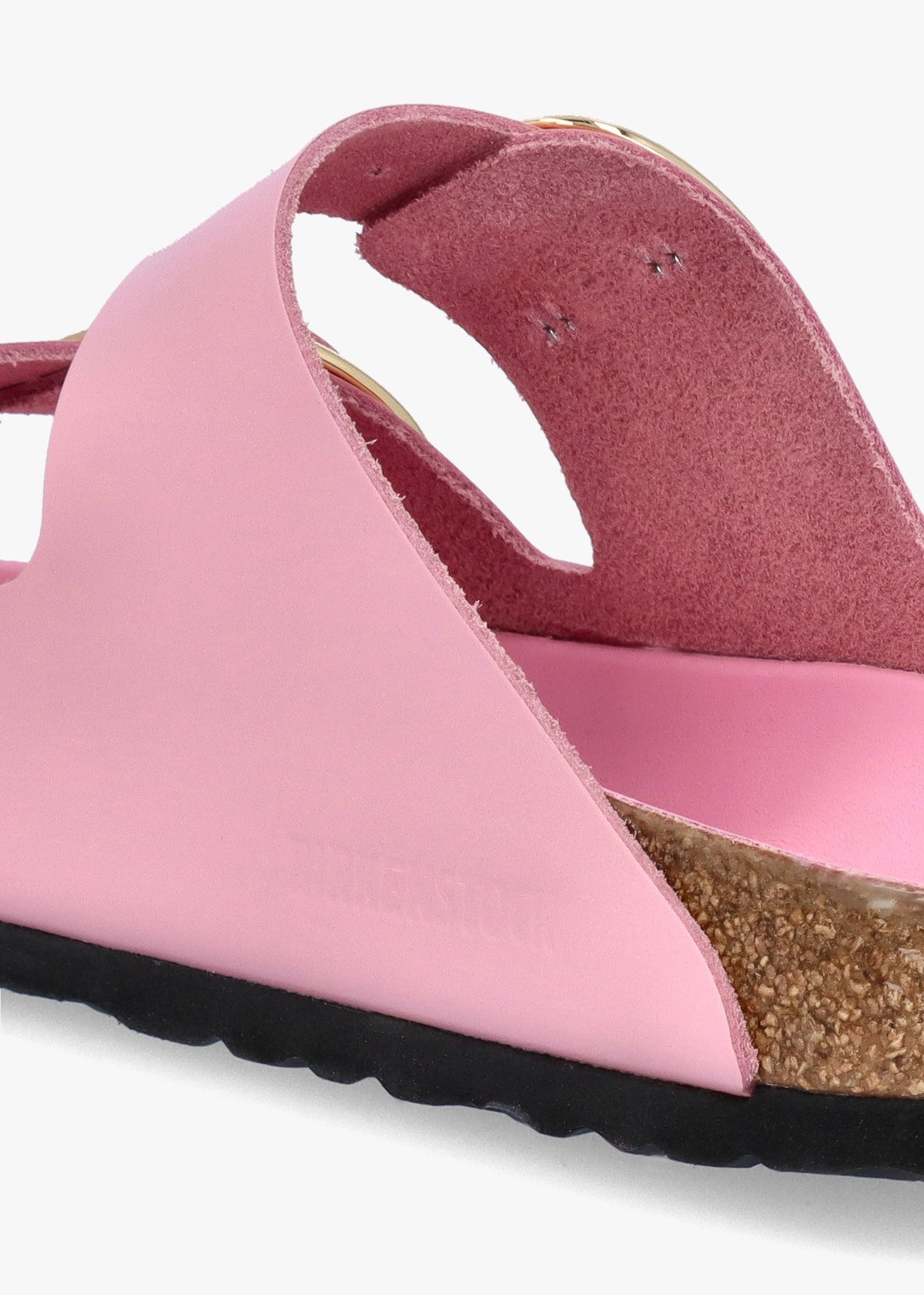 Arizona Big Buckle High Shine Fondant Pink Two Bar Mules
