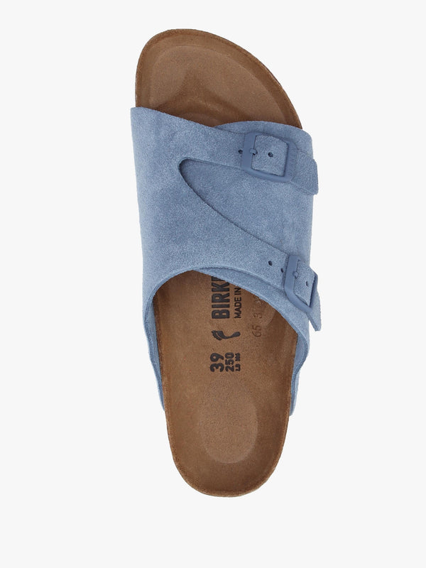 Zurich Elemental Blue Suede Leather Mules