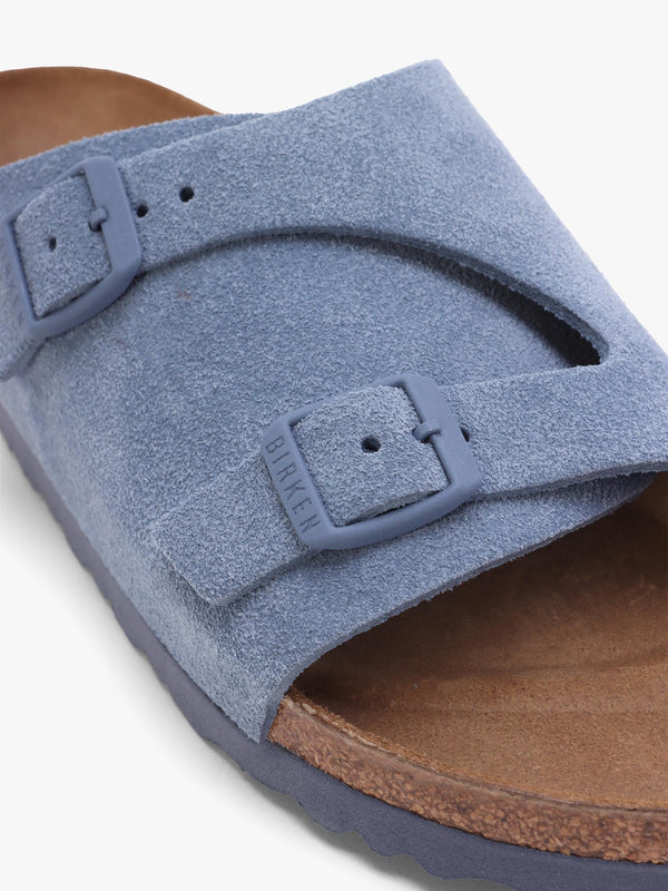 Zurich Elemental Blue Suede Leather Mules
