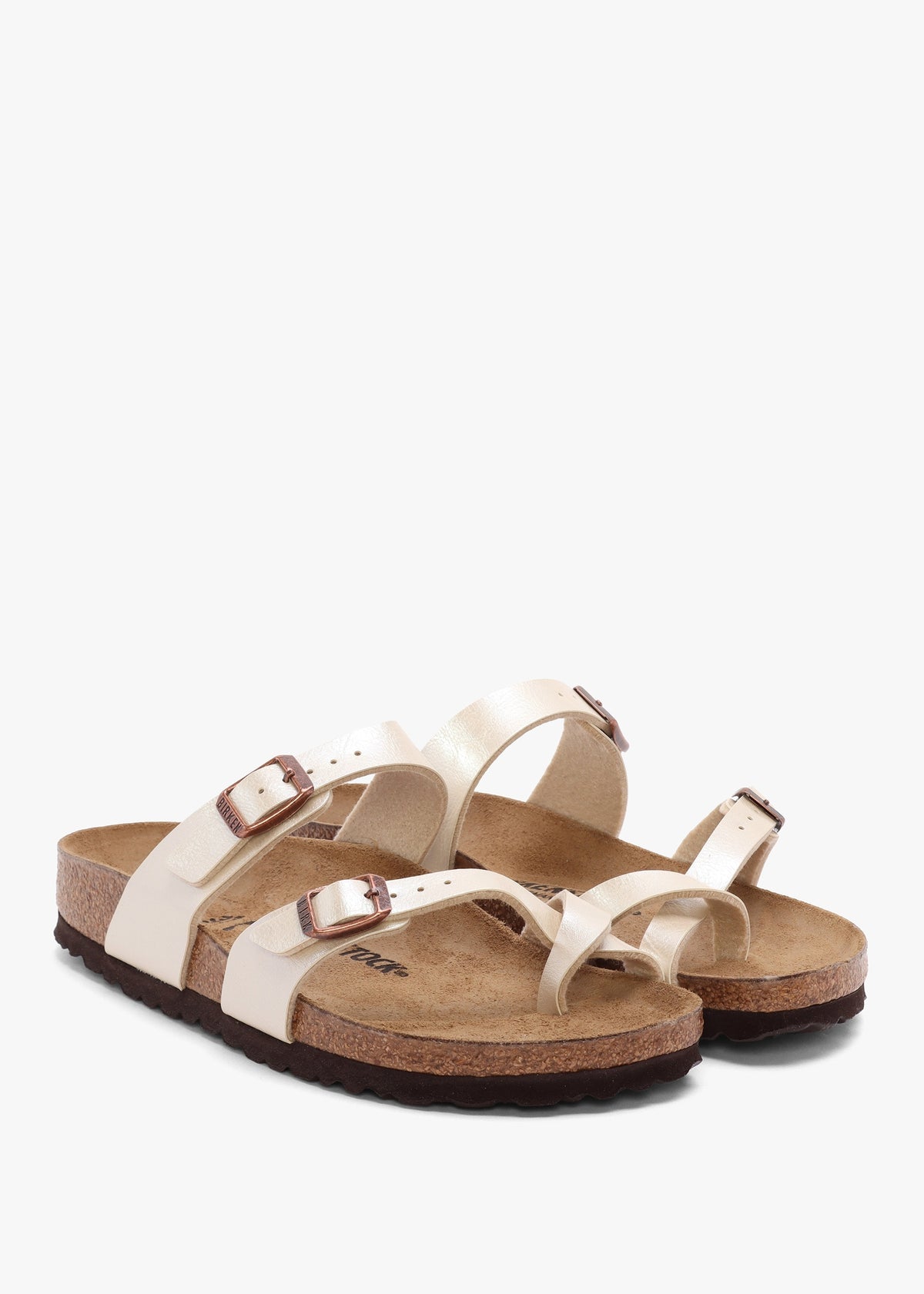 Mayari Graceful Pearl White Birko-Flor Thong Sandals