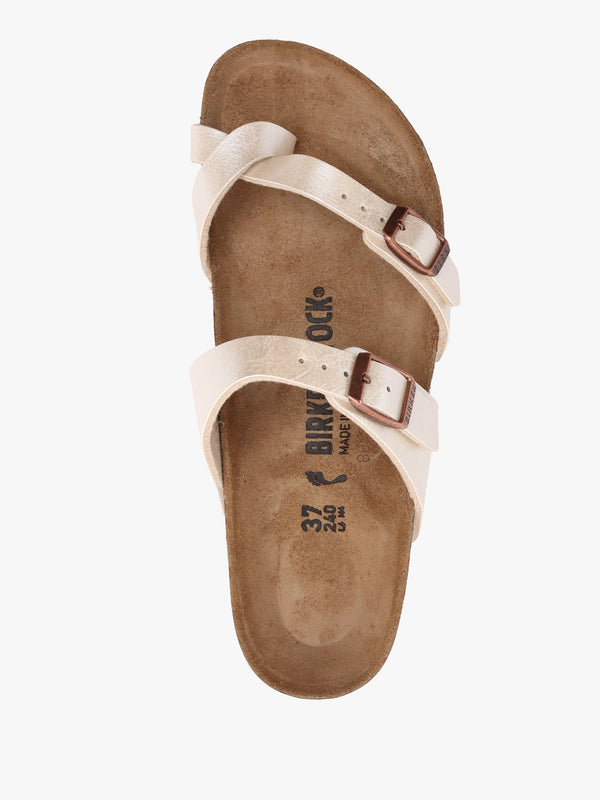Mayari Graceful Pearl White Birko-Flor Thong Sandals
