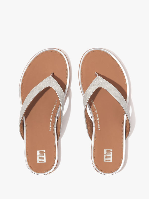 Gracie Shimmerlux Silver Flip Flops