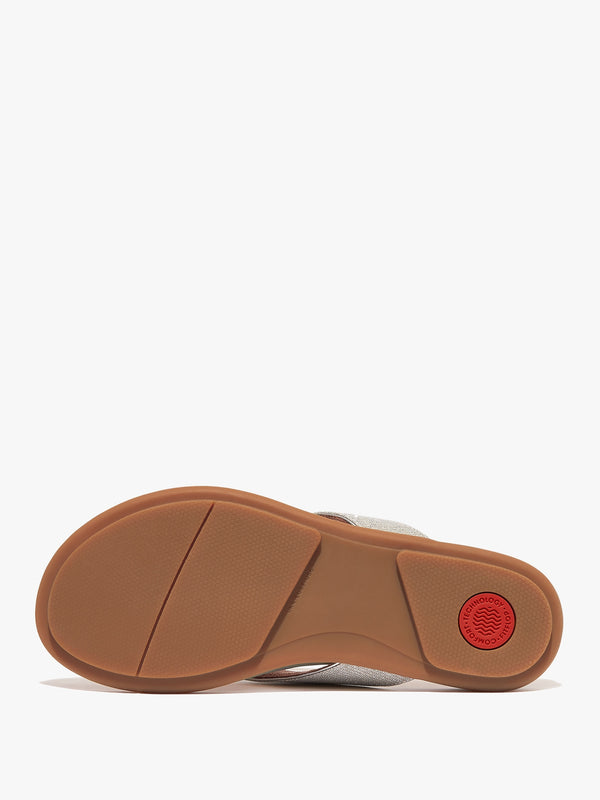 Gracie Shimmerlux Silver Flip Flops