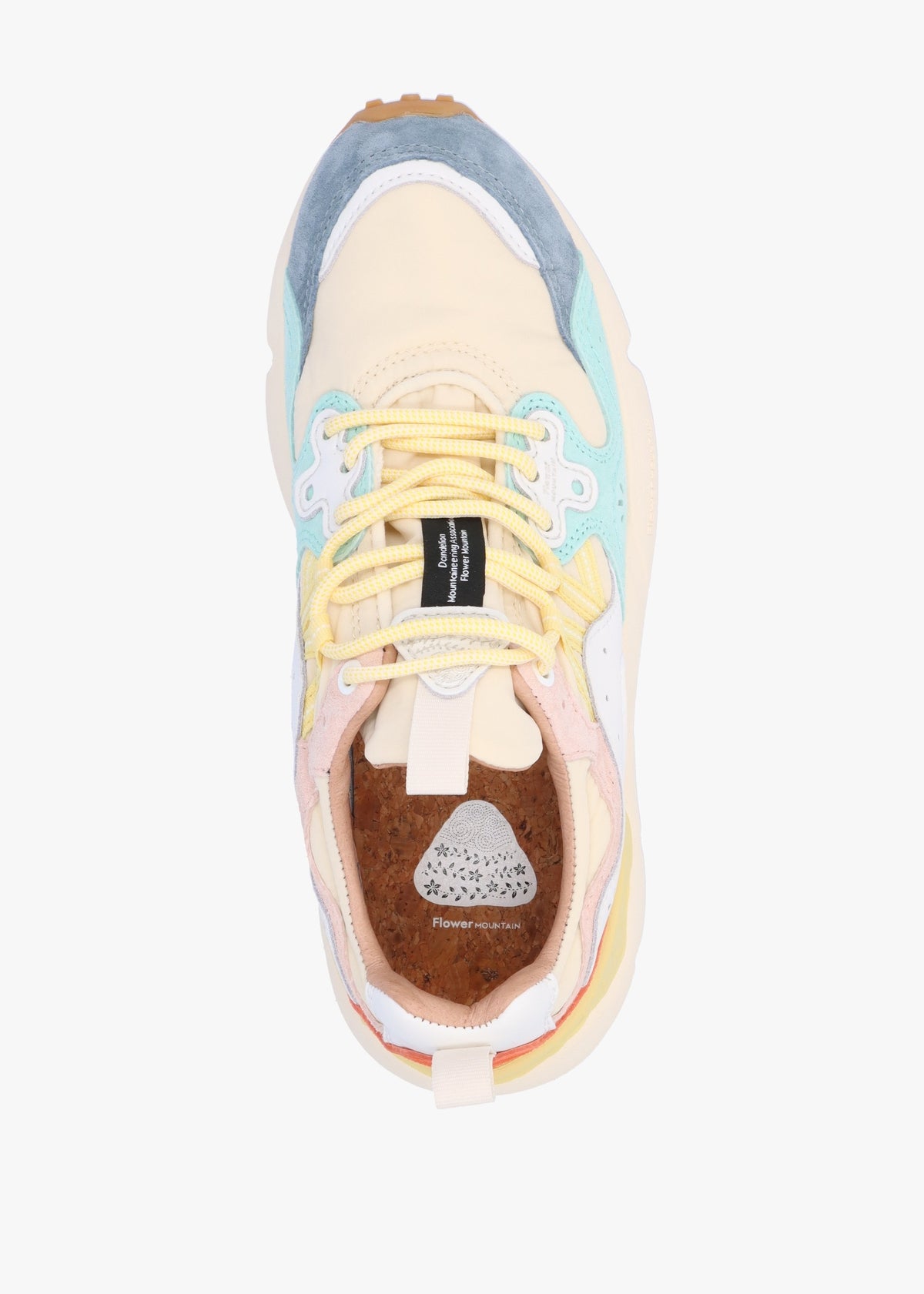 Women's Yamano 3 Light Blue Beige Suede & Technical Fabric Trainers