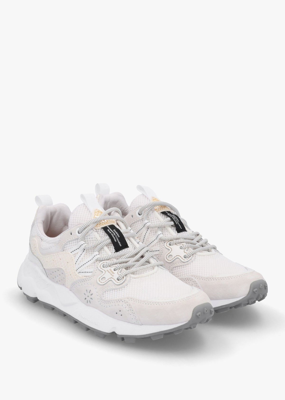 Women's Yamano 3 White Suede & Technical Fabric Trainers