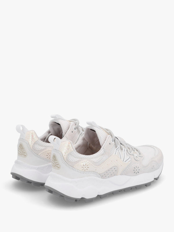 Women's Yamano 3 White Suede & Technical Fabric Trainers