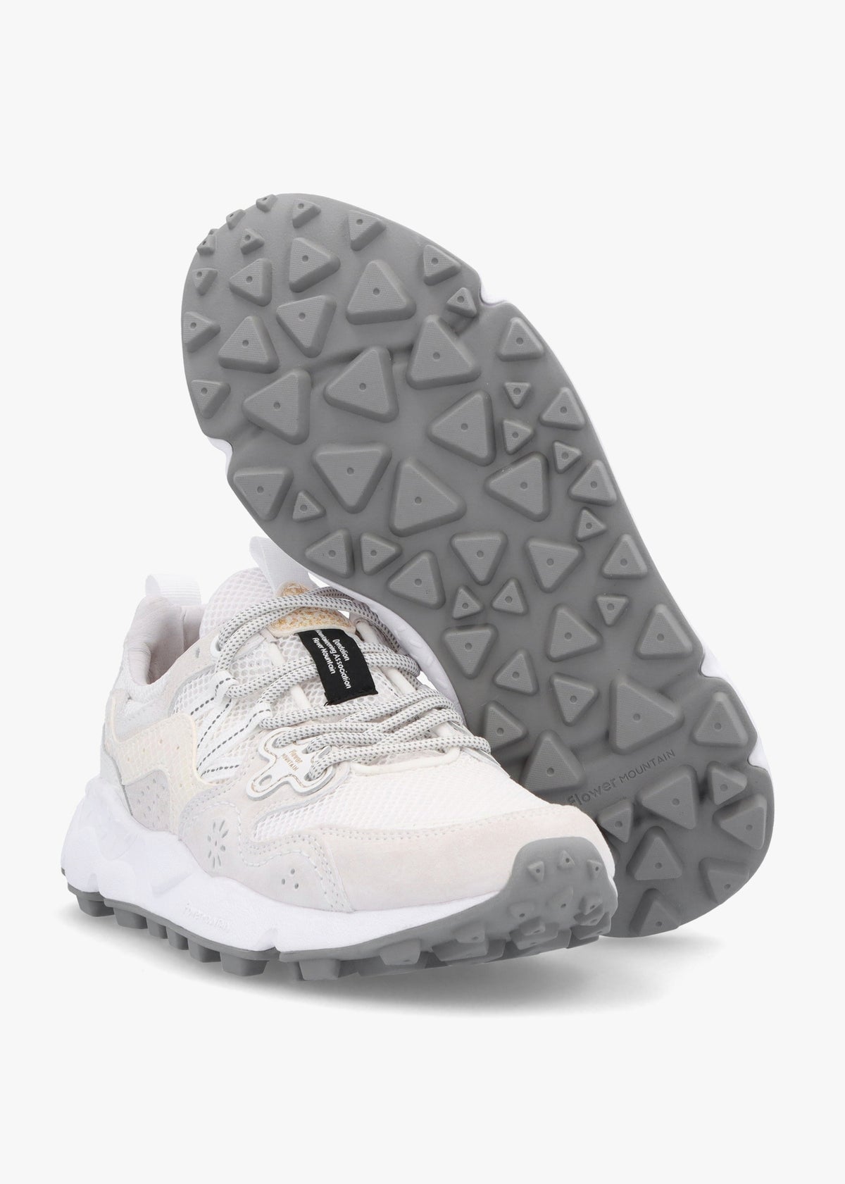 Women's Yamano 3 White Suede & Technical Fabric Trainers