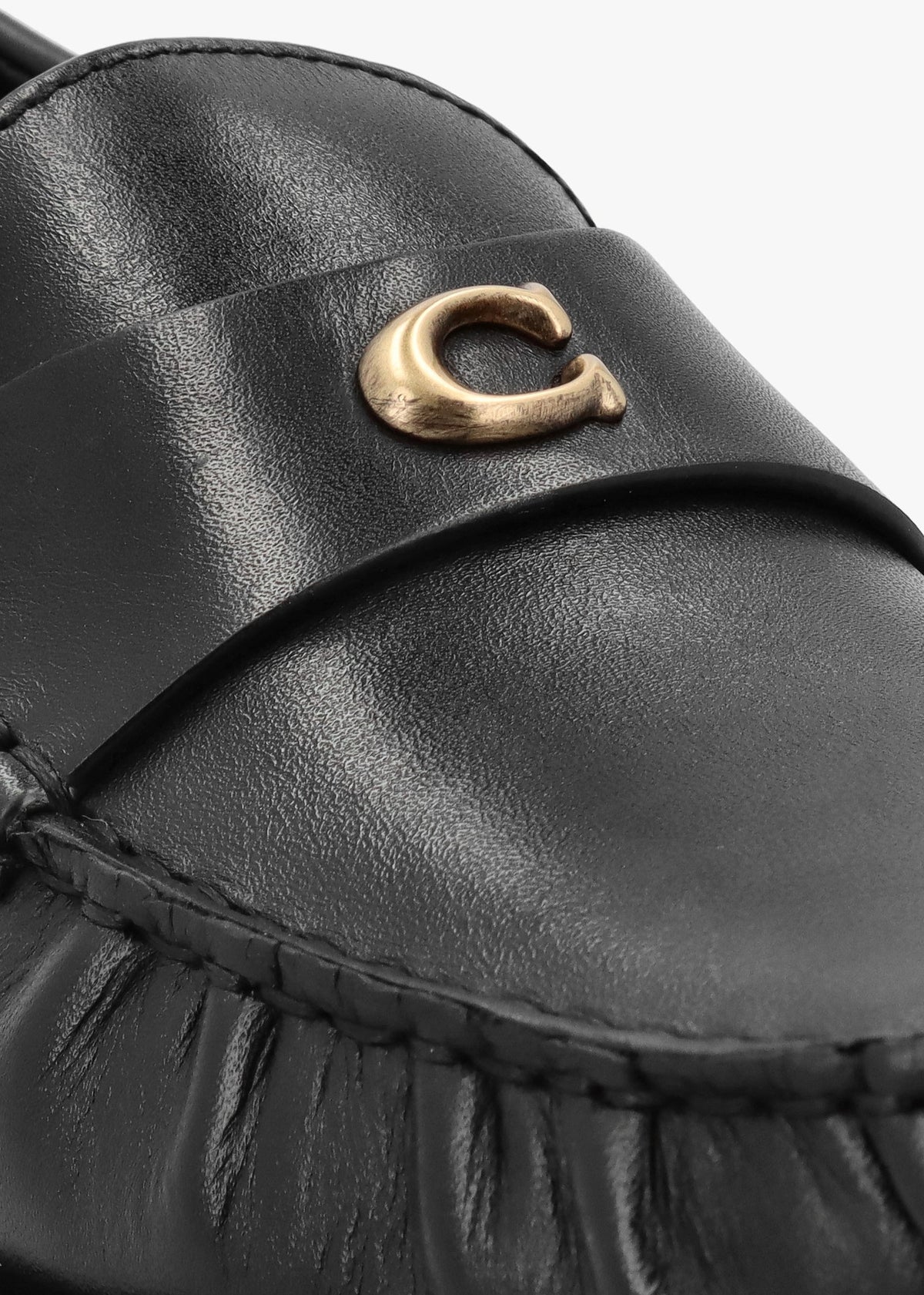 Jolene Black Leather Loafers
