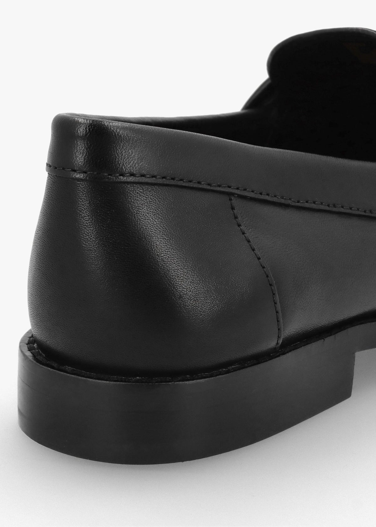 Jolene Black Leather Loafers