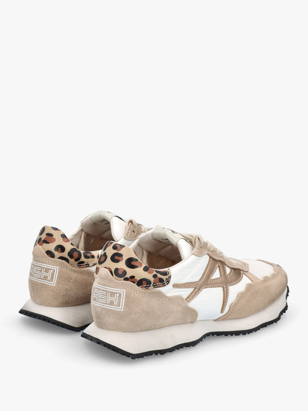 Sunstar Eggnug Cheeta Suede & Mesh Trainers