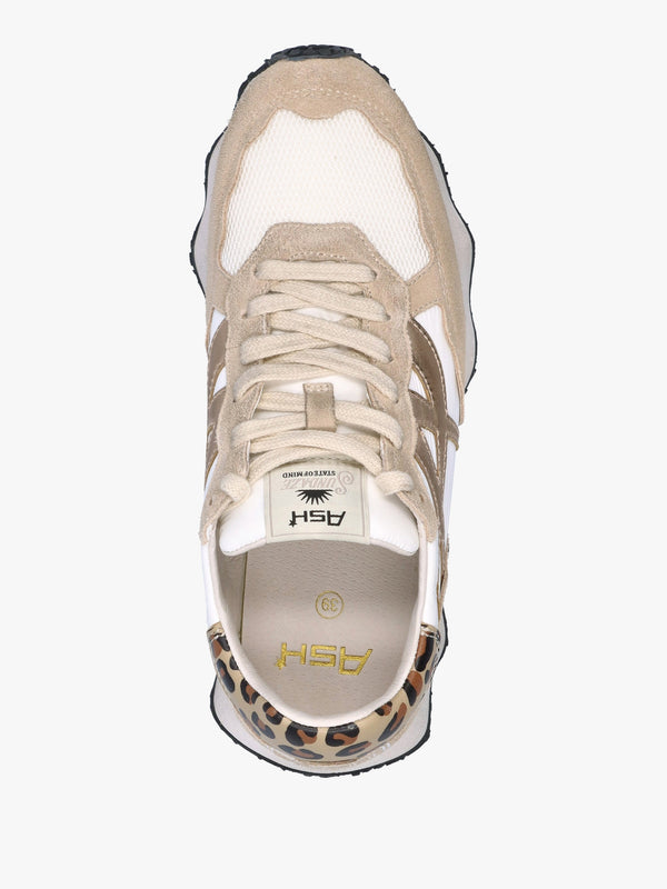 Sunstar Eggnug Cheeta Suede & Mesh Trainers
