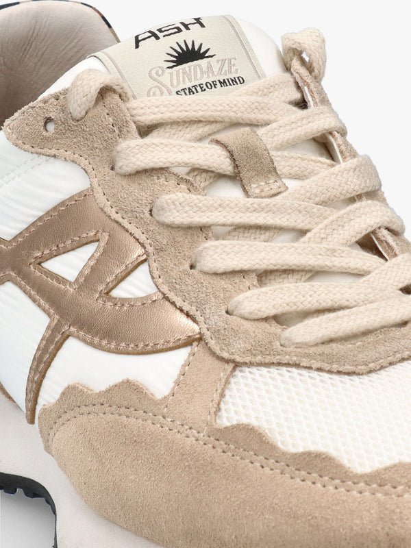 Sunstar Eggnug Cheeta Suede & Mesh Trainers