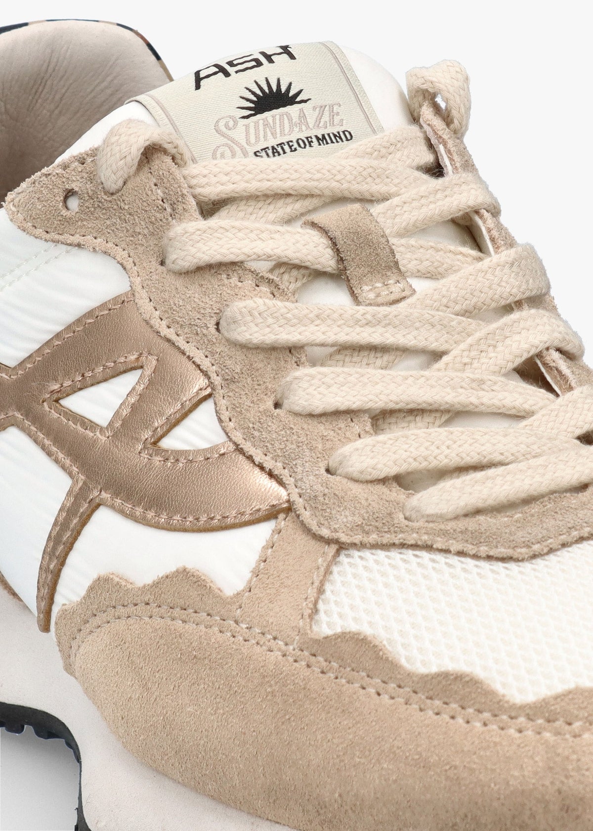 Sunstar Eggnug Cheeta Suede & Mesh Trainers