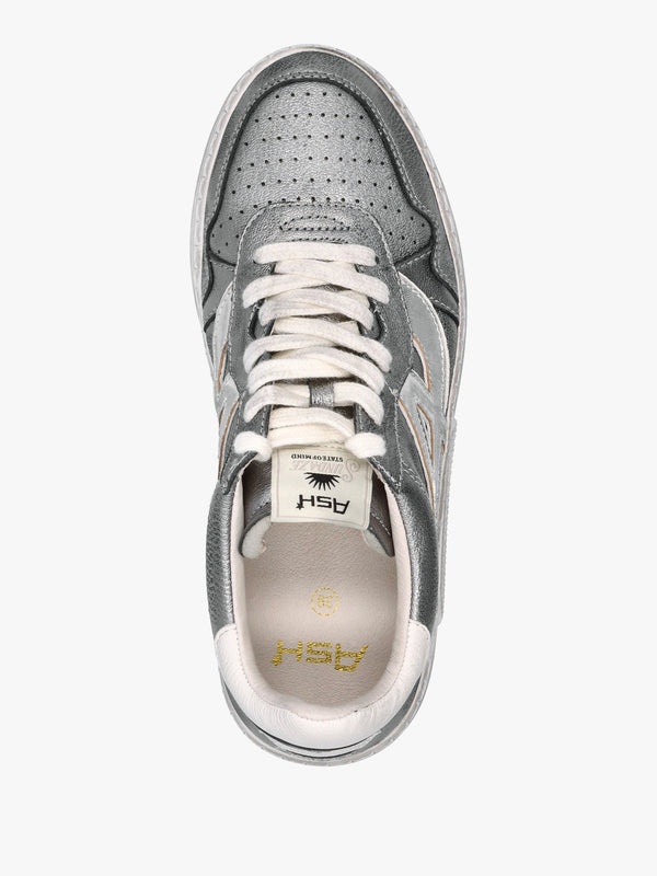 Starlight Bis Dark Silver White Leather Trainers