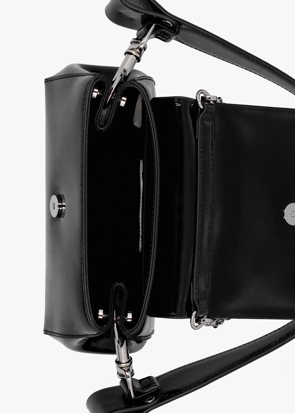 Small Hazel Black Recycled PU Shoulder Bag
