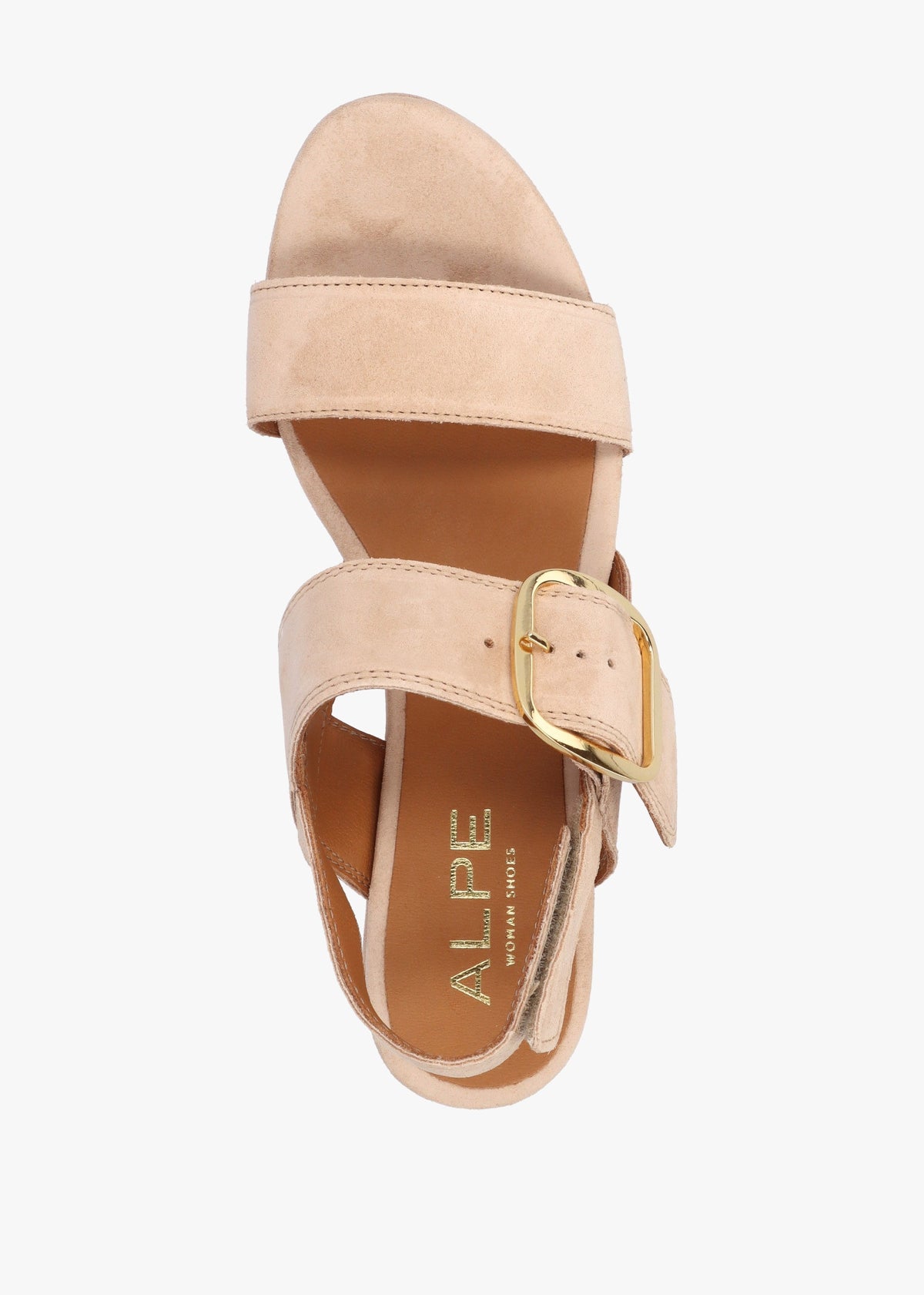 Altona Beige Suede Flatform Sandals