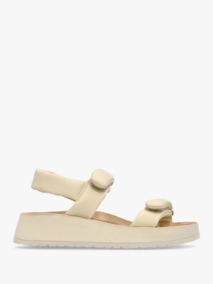 Theda Ecru Natural Leather Sandals