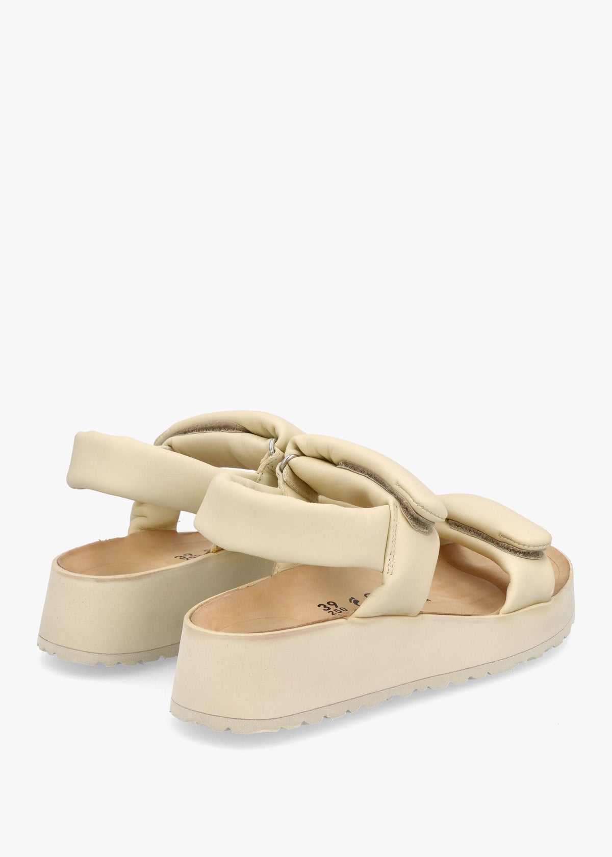 Theda Ecru Natural Leather Sandals