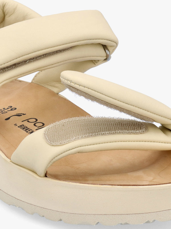 Theda Ecru Natural Leather Sandals