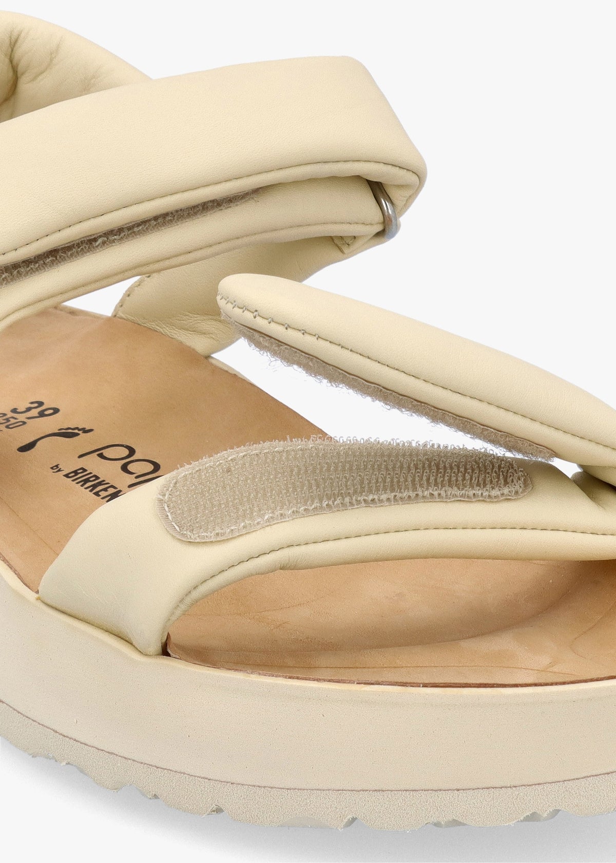 Theda Ecru Natural Leather Sandals