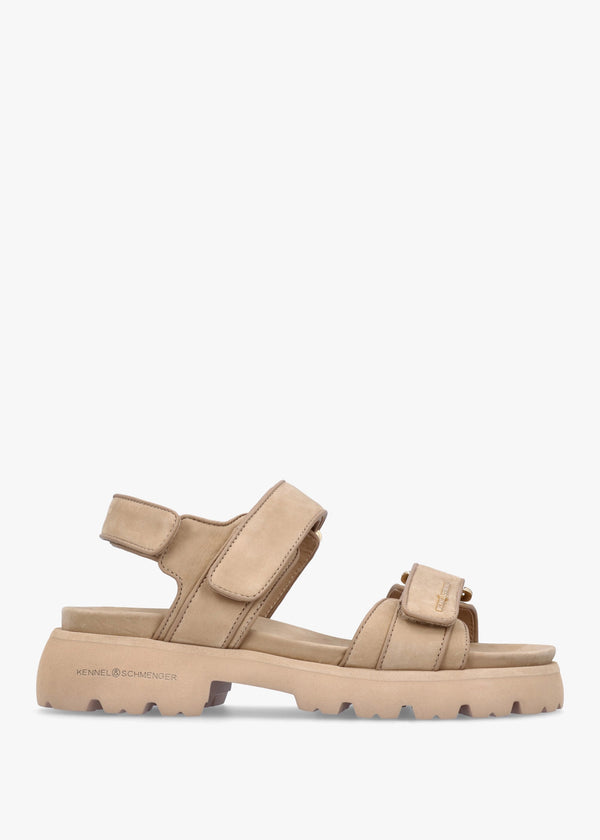 Skill Beige Nubuck Chunky Sandals
