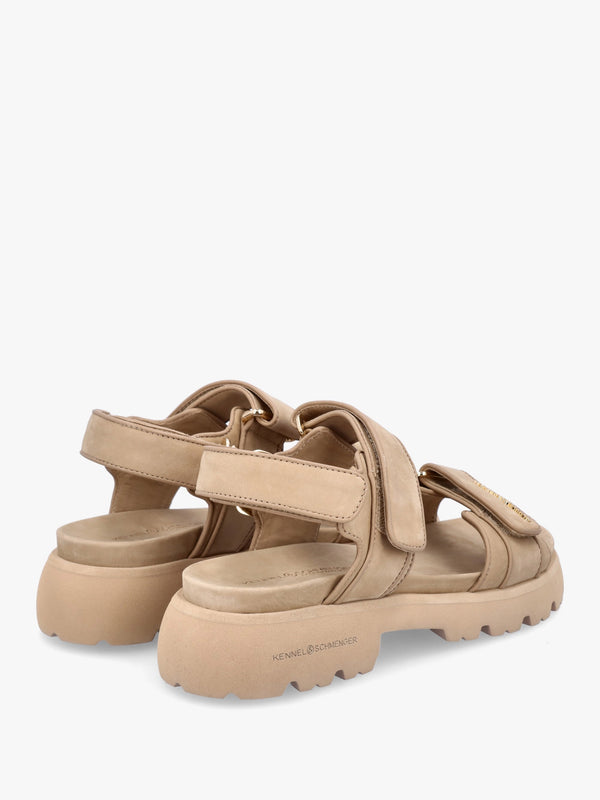 Skill Beige Nubuck Chunky Sandals