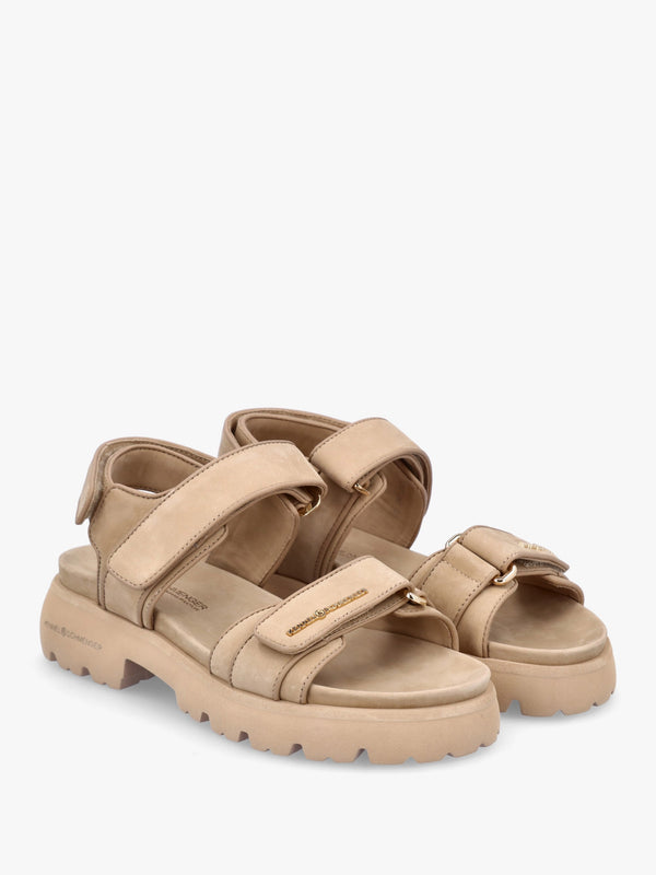 Skill Beige Nubuck Chunky Sandals
