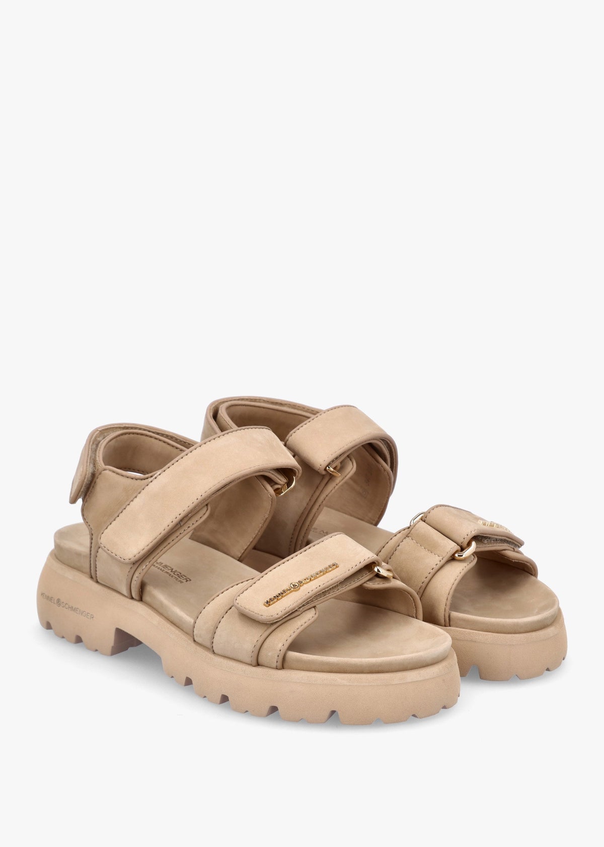 Skill Beige Nubuck Chunky Sandals