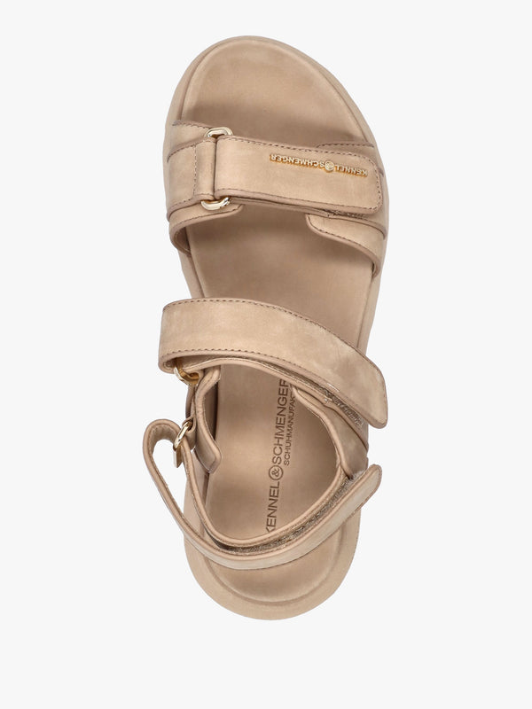 Skill Beige Nubuck Chunky Sandals
