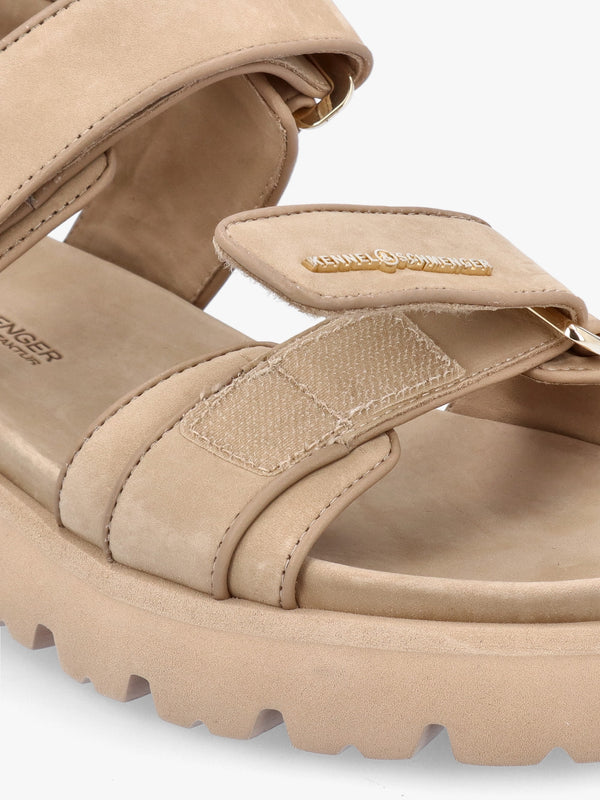 Skill Beige Nubuck Chunky Sandals