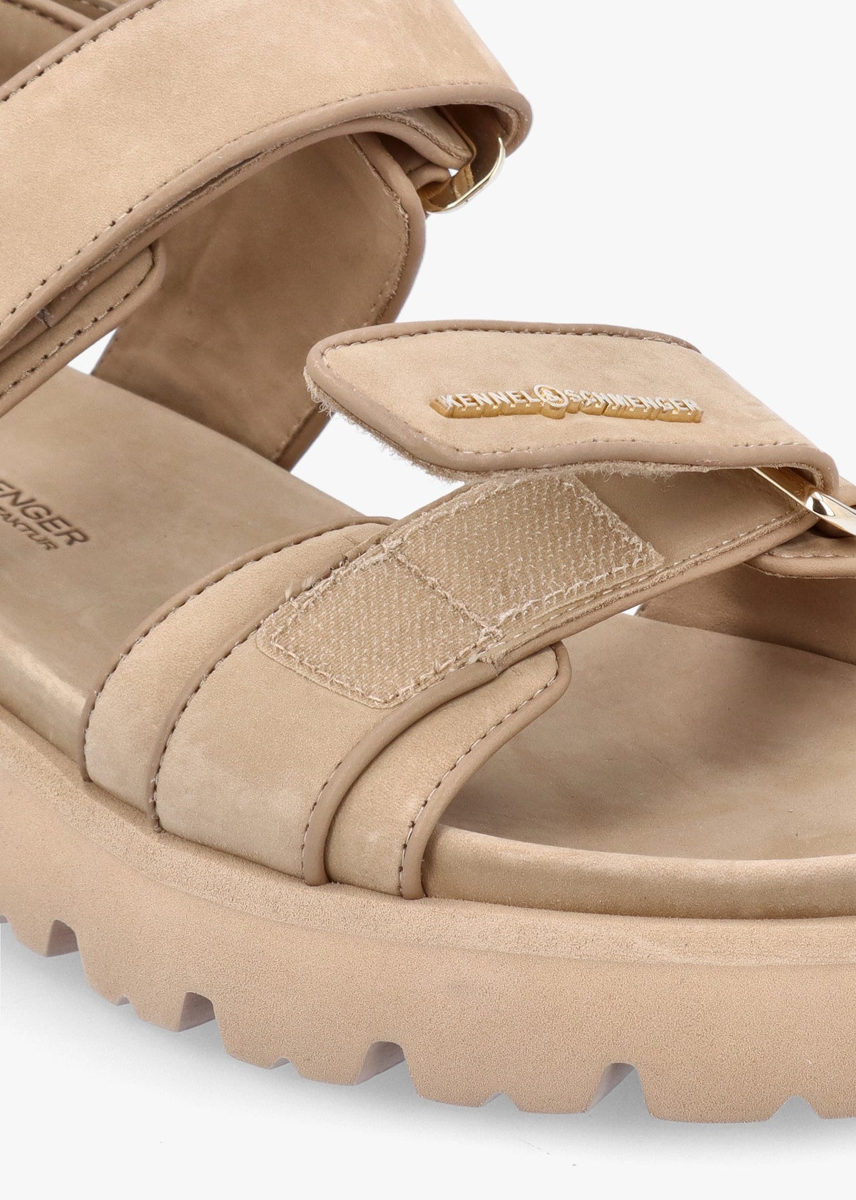 Skill Beige Nubuck Chunky Sandals
