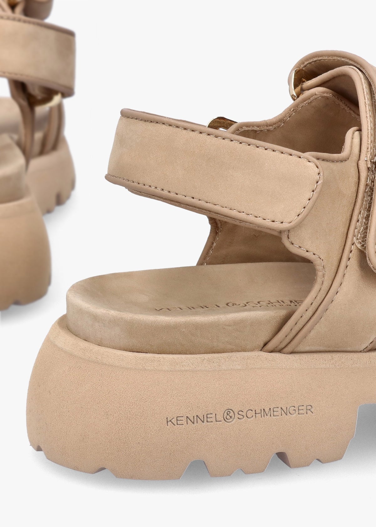 Skill Beige Nubuck Chunky Sandals