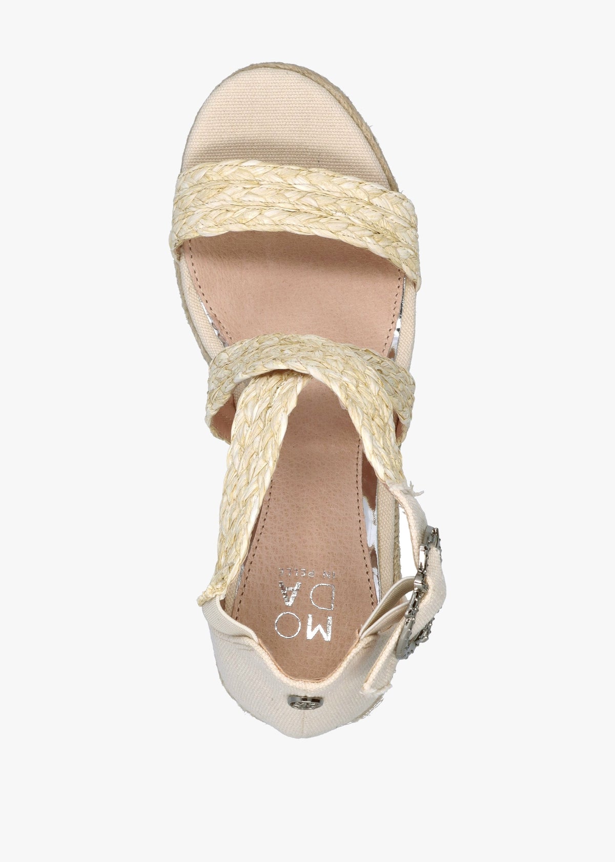 Pursuit Natural Textile Wedge Sandals