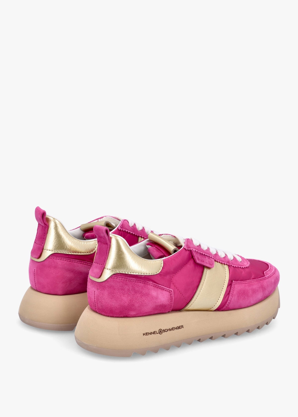 Pitch Pop Pink Suede Trainers