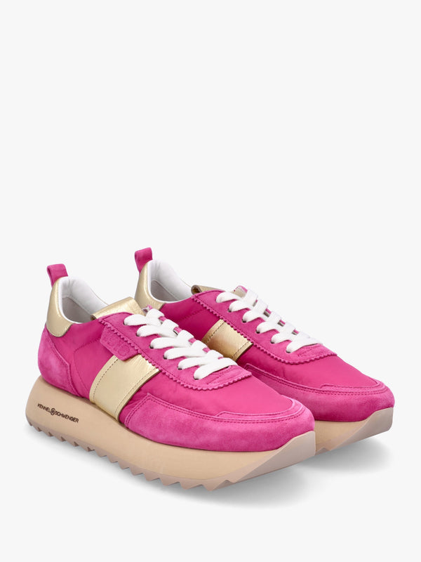 Pitch Pop Pink Suede Trainers