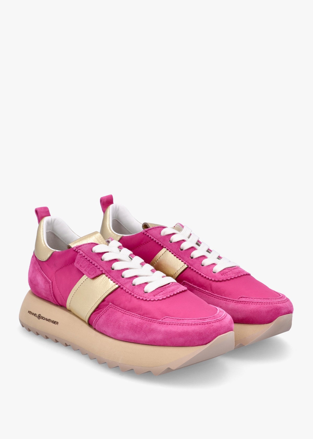 Pitch Pop Pink Suede Trainers