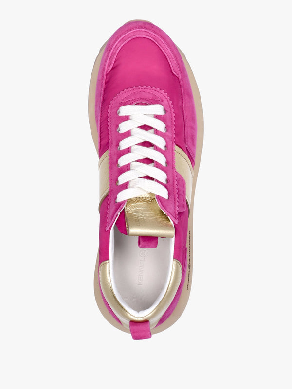 Pitch Pop Pink Suede Trainers