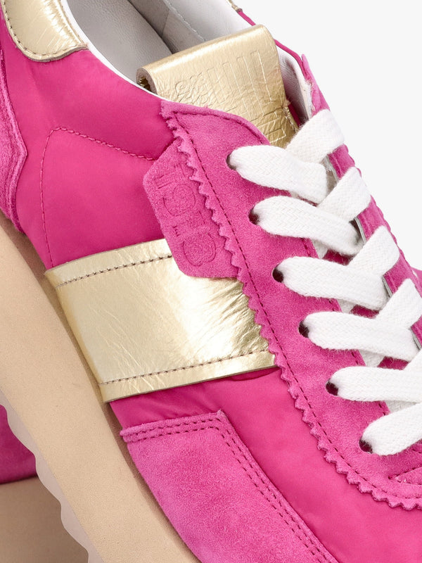 Pitch Pop Pink Suede Trainers